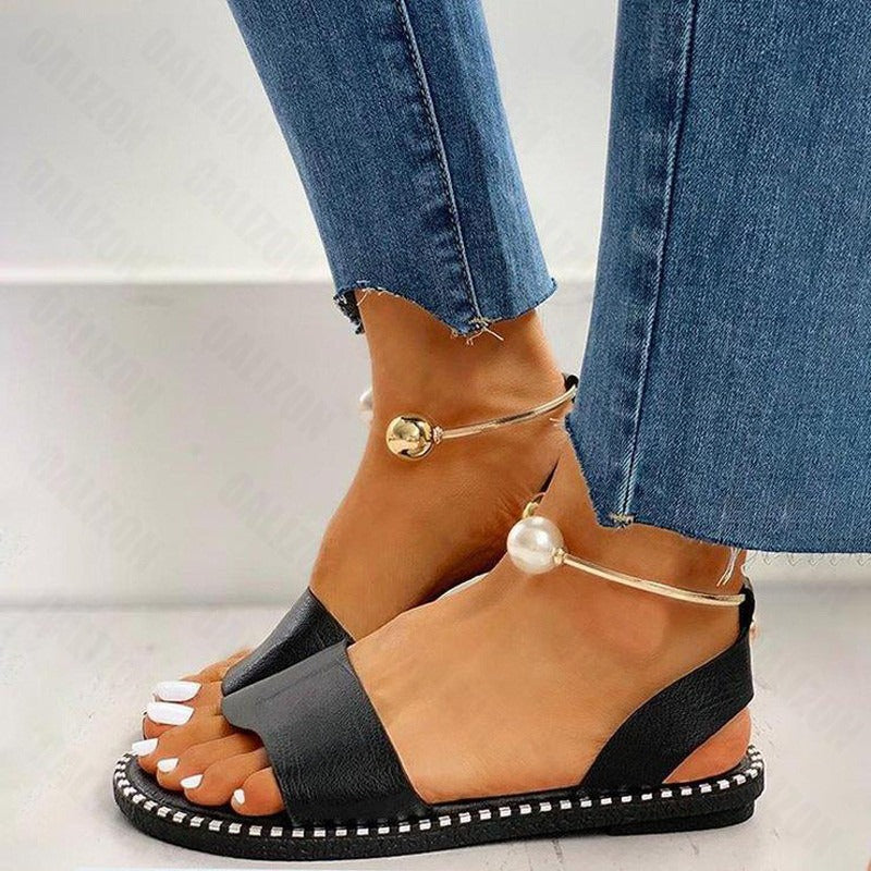 Sandália Perolada Glam - Luxo e Delicadeza a Cada Passo!