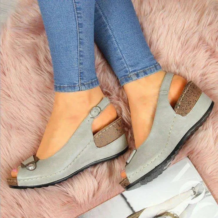 Sandálias de plataforma grossa cunhas chinelo verão 2025 sapatos para mulheres sapatos de dedo aberto sandálias femininas sapatos de plataforma