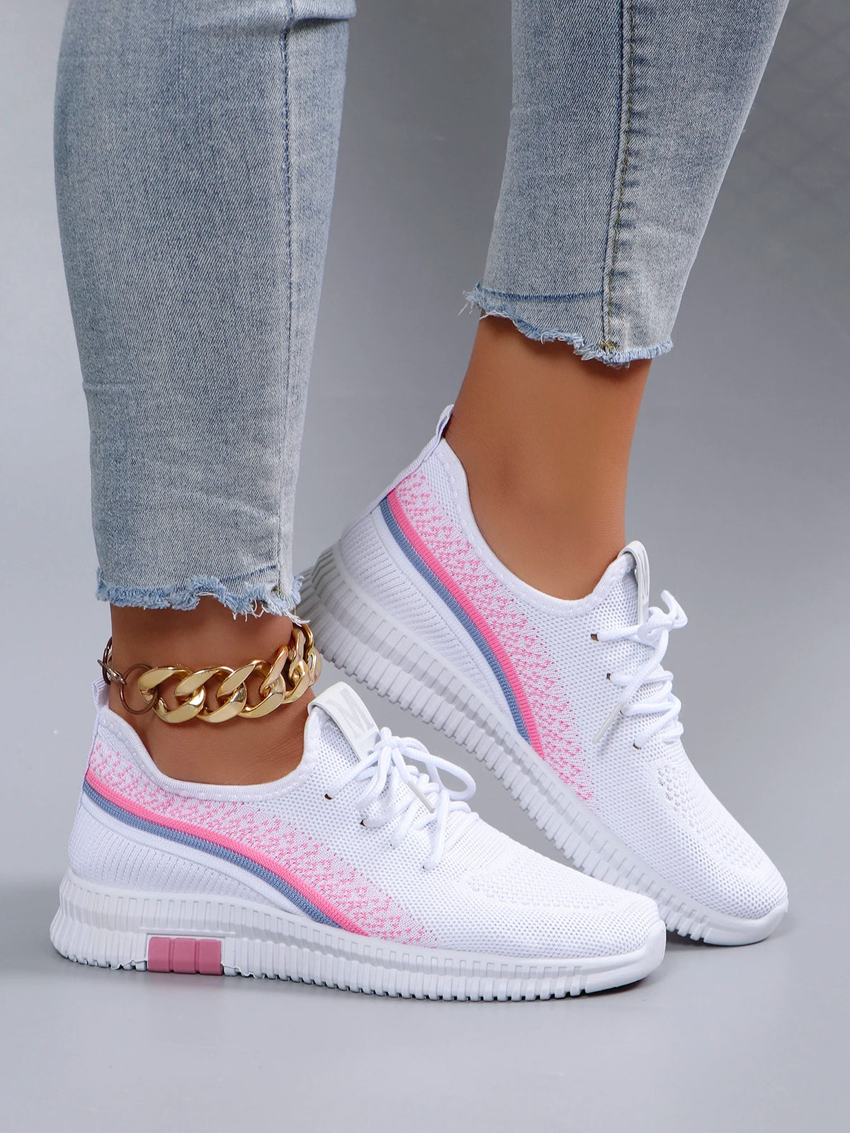 Sapatos baixos de malha respirável de verão feminino, sapatos femininos, tênis casuais, folga frete grátis