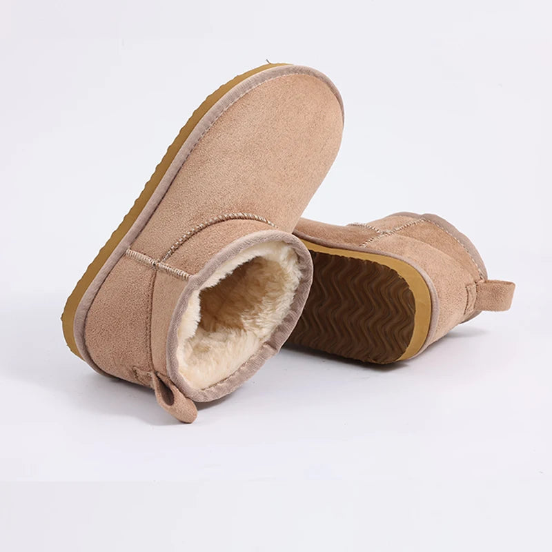 Evshine botas de neve clássicas femininas botas de tornozelo curto inverno super quente macio sapatos femininos moda aconchegante bota de neve ao ar livre para mulher