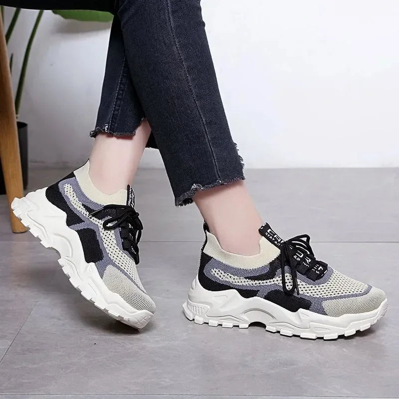 2025 primavera novo ultra-leve tênis de corrida esportes sapatos femininos malha antiderrapante respirável sola macia leve sapatos casuais