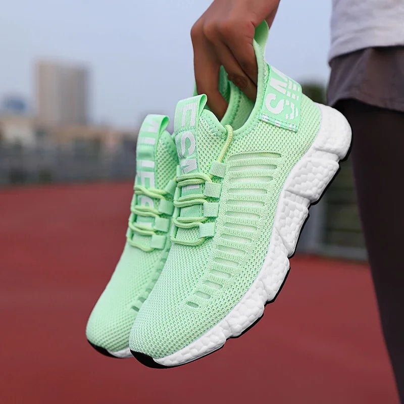 Tênis para mulheres sapatos de corrida respirável casual marca luxo sapatos esportivos moda luz basquete tenis plataforma sapatos