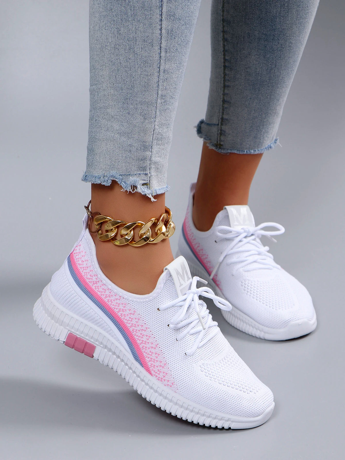 Sapatos baixos de malha respirável de verão feminino, sapatos femininos, tênis casuais, folga frete grátis