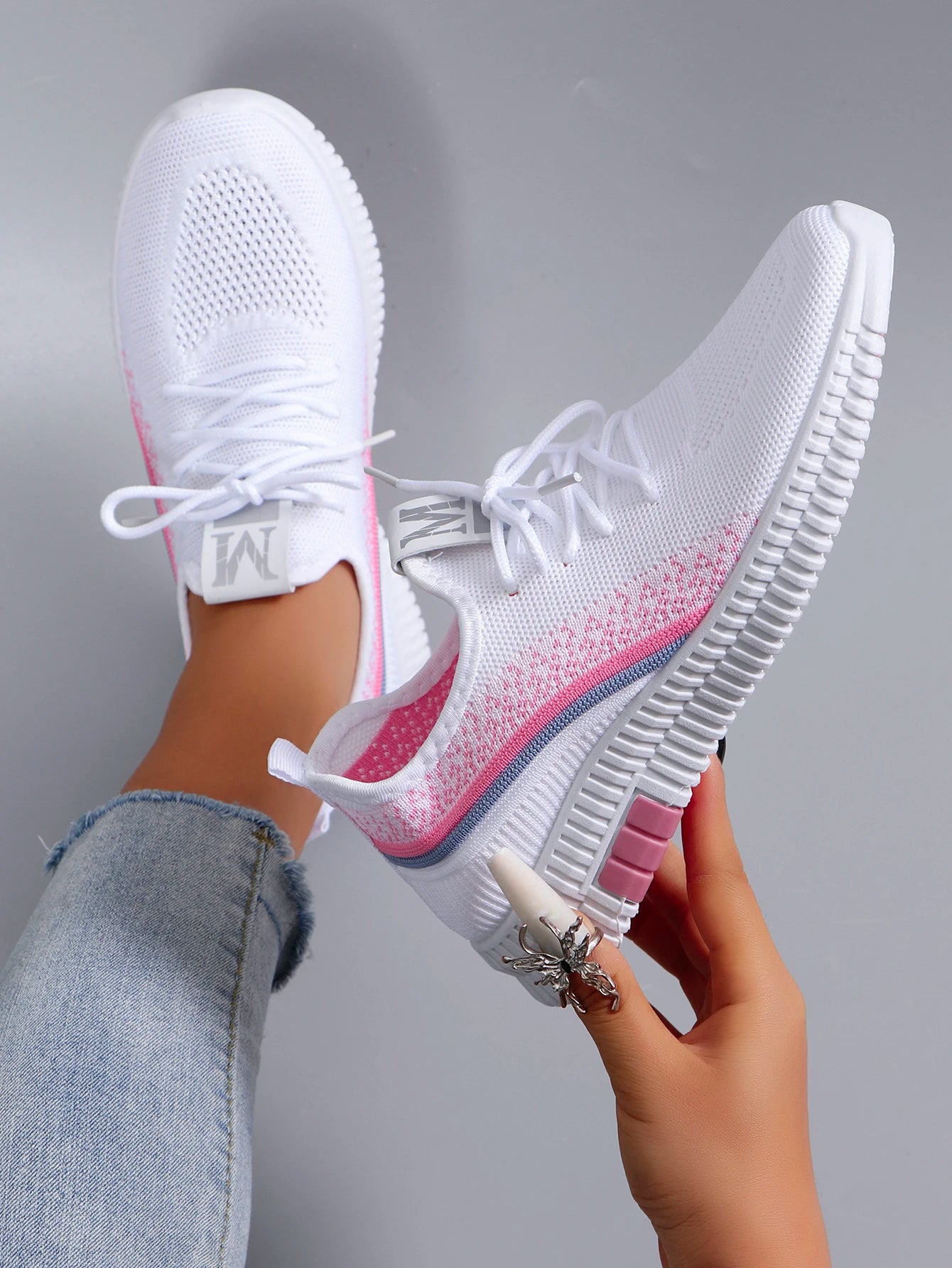 Sapatos baixos de malha respirável de verão feminino, sapatos femininos, tênis casuais, folga frete grátis