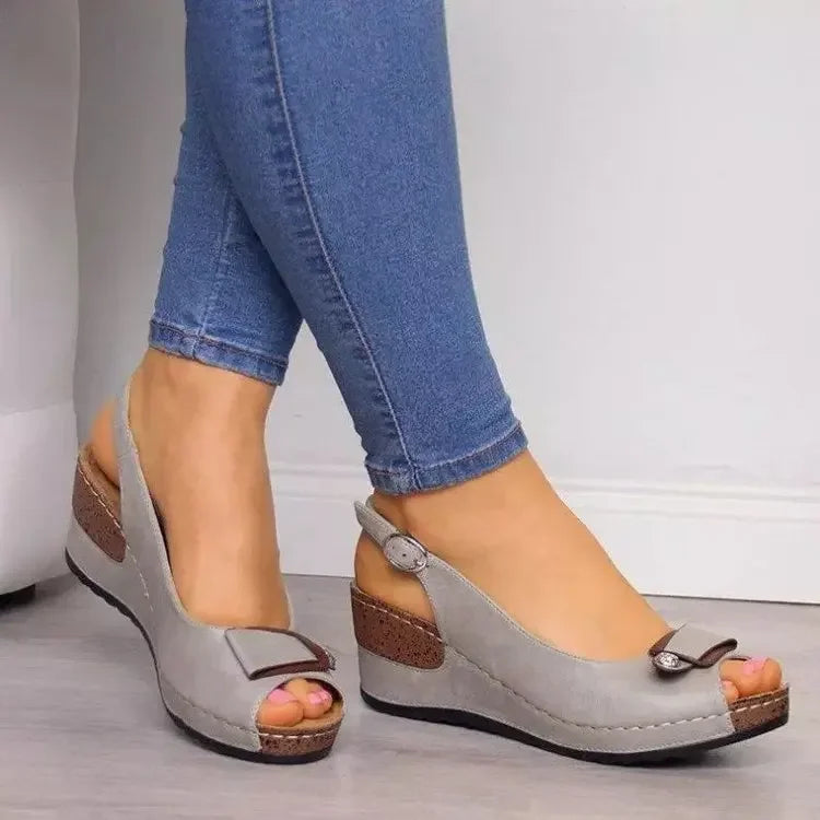 Sandálias de plataforma grossa cunhas chinelo verão 2025 sapatos para mulheres sapatos de dedo aberto sandálias femininas sapatos de plataforma