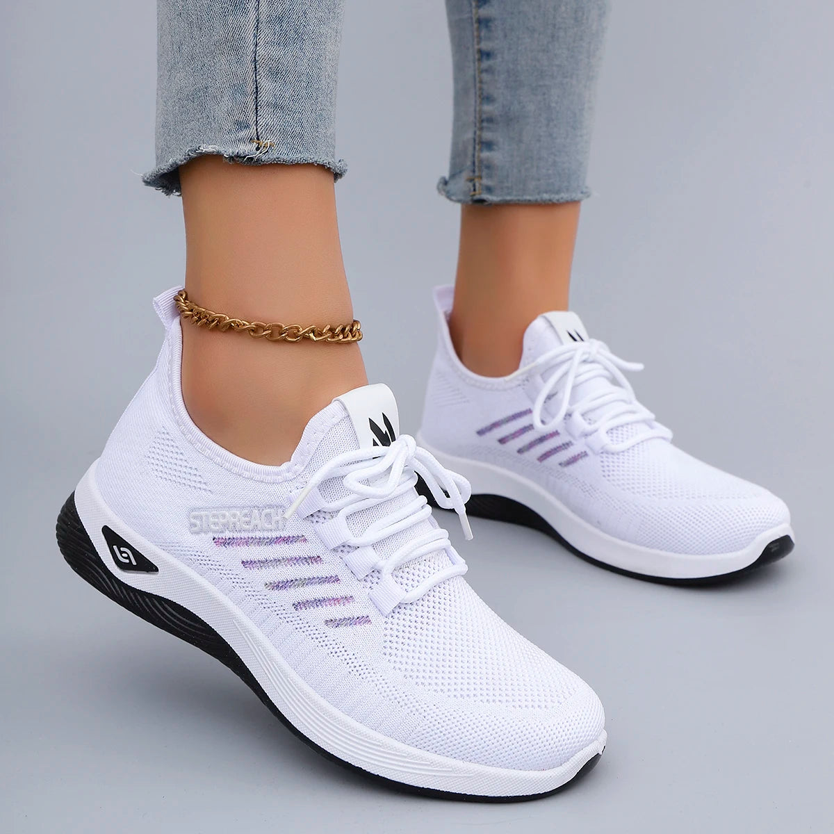 Verão feminino malha respirável sapatos planos sapatos femininos tênis casuais, liberação frete grátis