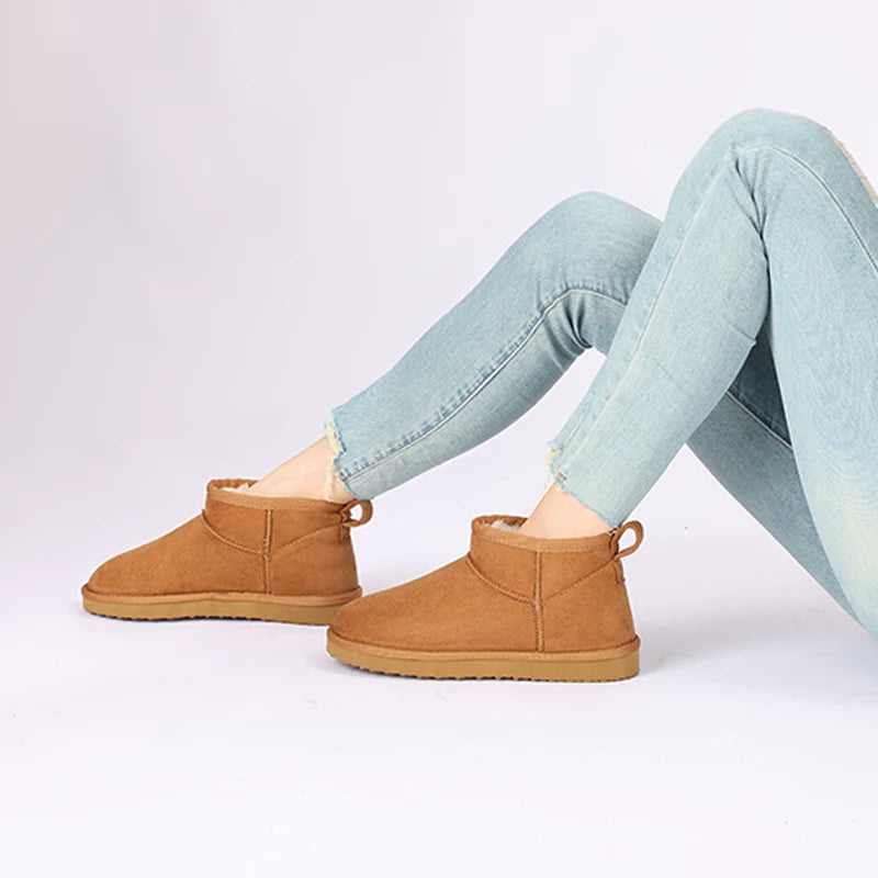 Evshine botas de neve clássicas femininas botas de tornozelo curto inverno super quente macio sapatos femininos moda aconchegante bota de neve ao ar livre para mulher