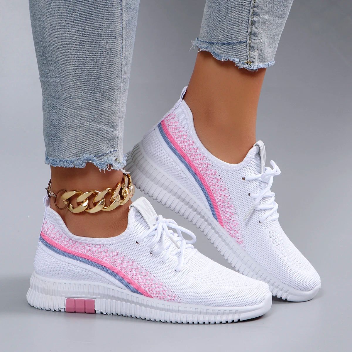 Sapatos baixos de malha respirável de verão feminino, sapatos femininos, tênis casuais, folga frete grátis