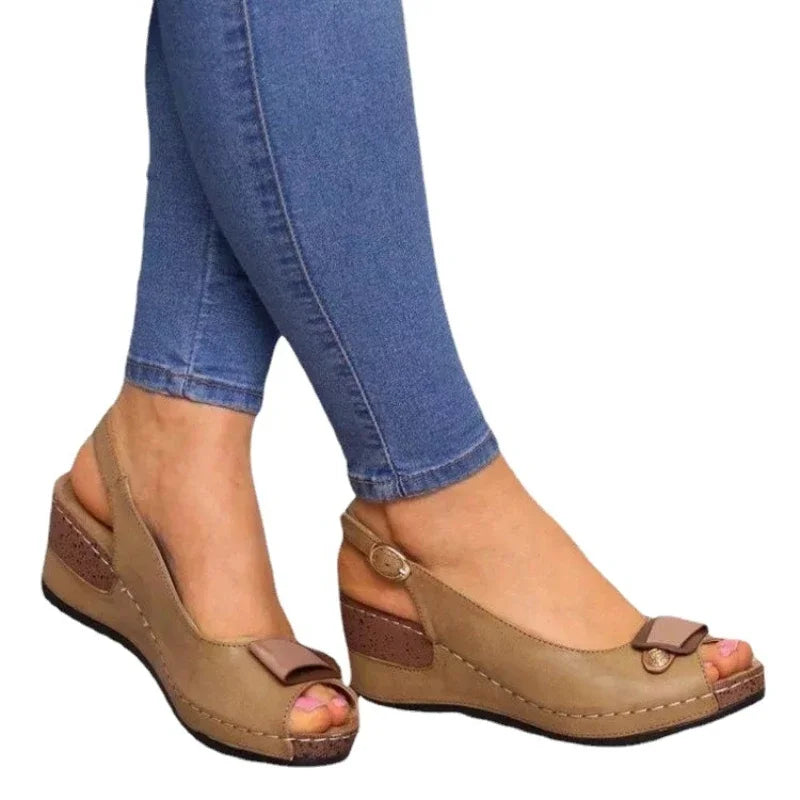 Sandálias de plataforma grossa cunhas chinelo verão 2025 sapatos para mulheres sapatos de dedo aberto sandálias femininas sapatos de plataforma